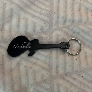 Black Guitar Keychain